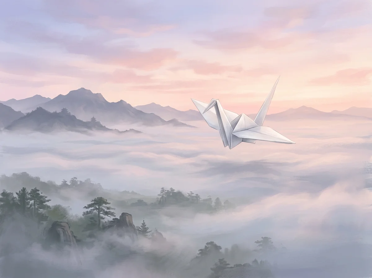 The Paper Crane — Flight Above the Fog